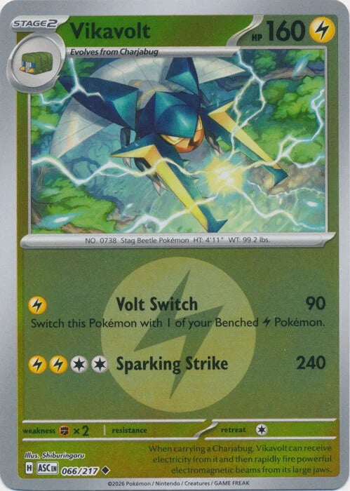 Ascended Heroes Vikavolt #066/217 Reverse Holo
